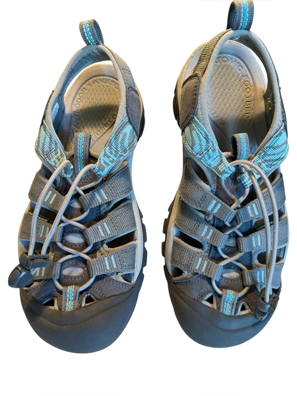 KEEN Newport H2 Waterproof Sport Sandals Gray Teal Women’s Size 7